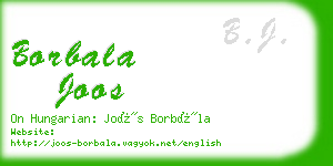 borbala joos business card